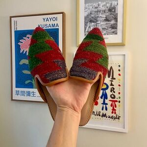 Kilim Loafer Slippers - Size 37 (7 US) - Made and Purchased in Turkey